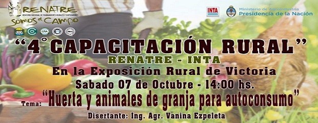 Renatre e INTA impulsan la 4° Capacitación Rural
