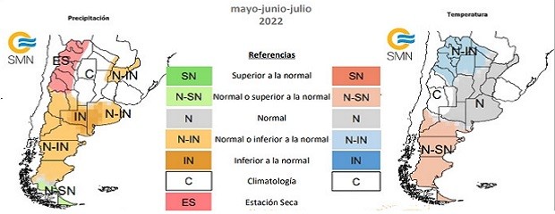 La mitad del área agrícola tendría lluvias normales