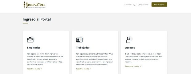 El RENATRE lanzó su nuevo portal Web